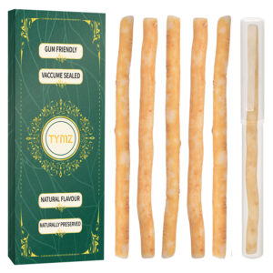 Natural Miswak Sticks Pack with Holder – Vacuum Sealed Fresh Sewak Toothbrush for Oral Care